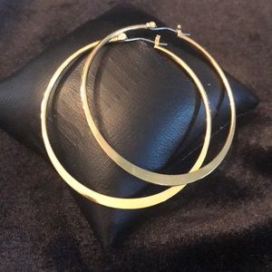 2” gold tone hoop earrings